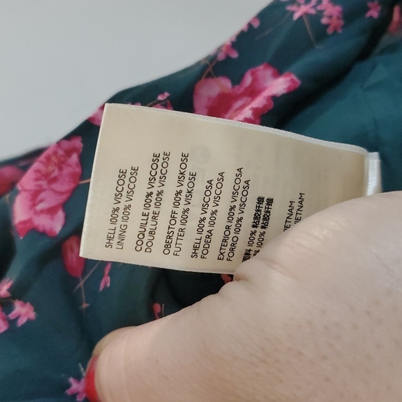 NWT Free People Flower Fields Floral Longsleeve Mini Dress Size Small Emerald - Picture 9 of 12